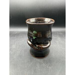 Vintage Art Pottery Swirl Vase